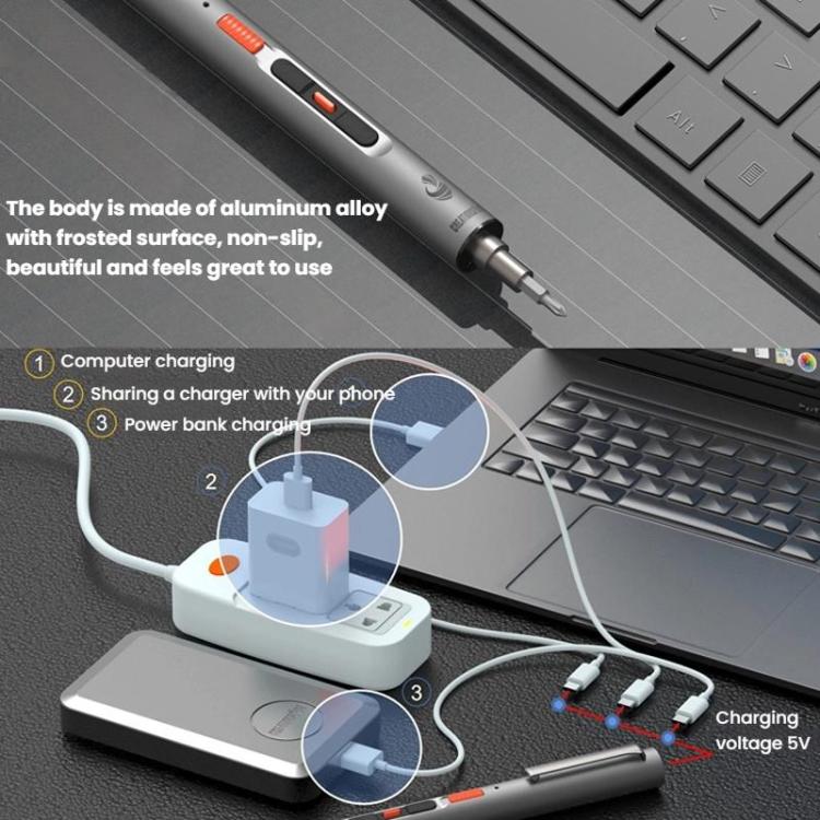 CREATIONSPACE CS0802A 42pcs Mini Electric Rechargeable Screwdriver Set