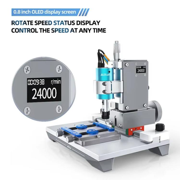 AiXun 2nd Generation Intelligent BGA Chip Polisher Phone Motherboard Automatic Repair Screen IC Degumming Machine, US Plug, EU Plug