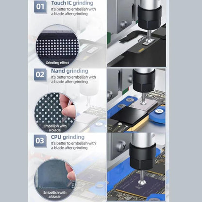 AiXun 2nd Generation Intelligent BGA Chip Polisher Phone Motherboard Automatic Repair Screen IC Degumming Machine, US Plug, EU Plug