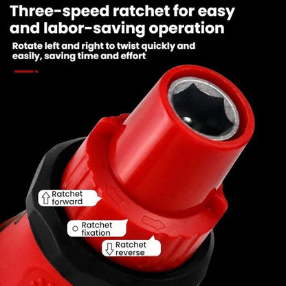 34 in 1 Manual Rubber-Coated Ratchet Screwdriver Repair Tool Set