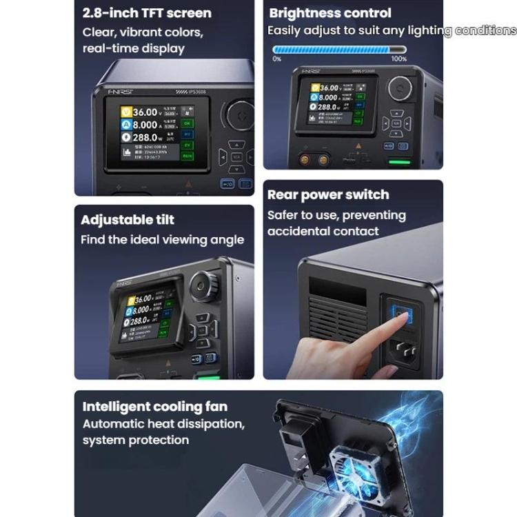 FNIRSI IPS3608 CNC DC Adjustable Regulated Power Supply High-Power Upper Computer