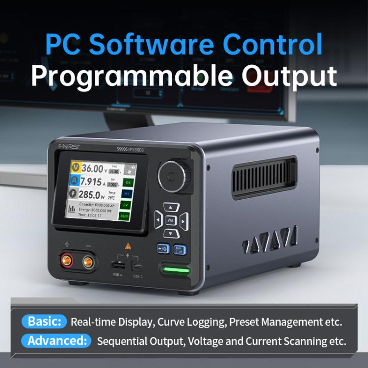 FNIRSI IPS3608 CNC DC Adjustable Regulated Power Supply High-Power Upper Computer