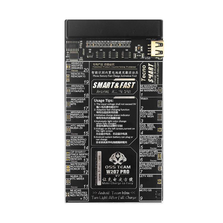 OSS TEAM W207 PRO V7 Battery Activation Detection Board Fast Charge IC Board For Android Devices