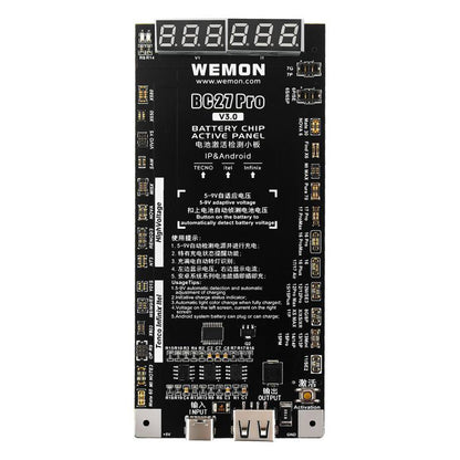 WEMON BC27 Pro V3.0 Battery Activator Board For IPhone 6 To 17 Series & Android Devices