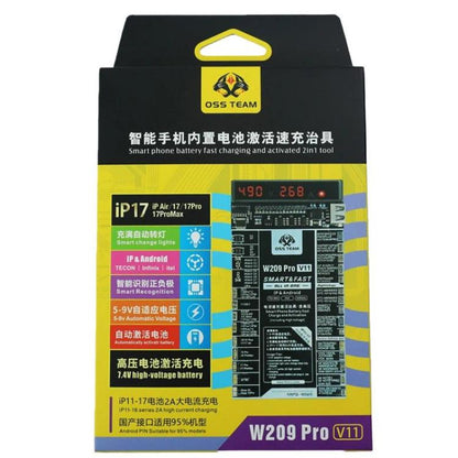 OSS TEAM W209 PRO V11 Battery Activator Board 7.4V High-Voltage for iPhone 6 To 17 Series & Android Devices, W209 PRO V11