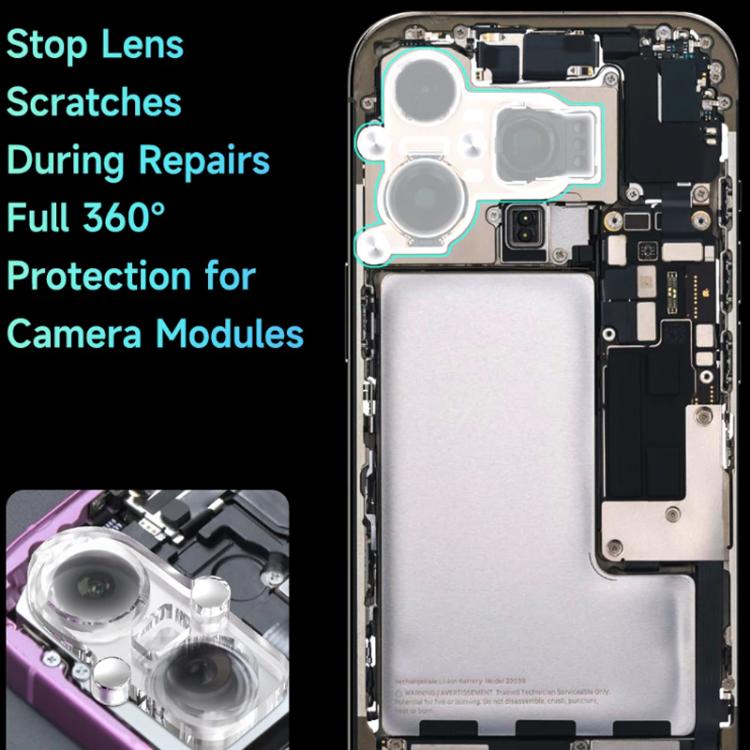ycs Magnetic Camera Lens Cover for iPhone Dual/Triple Lens Soldering Repair Shield Cover