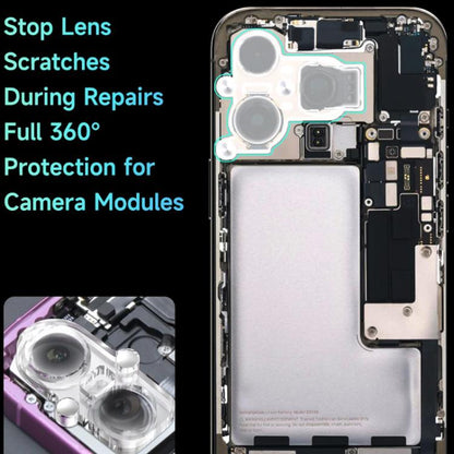 ycs Magnetic Camera Lens Cover for iPhone Dual/Triple Lens Soldering Repair Shield Cover