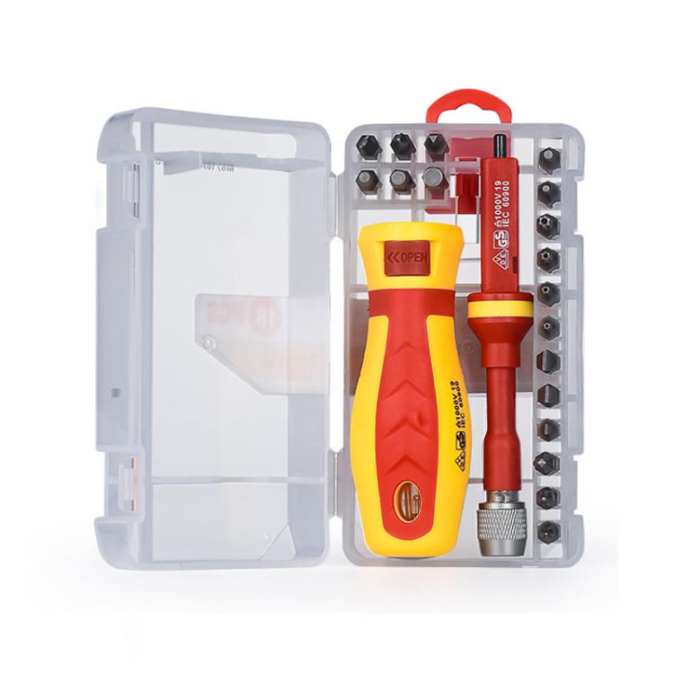 18pcs /Set Multi-Purpose Telescopic Screwdriver Tester Bit Combination