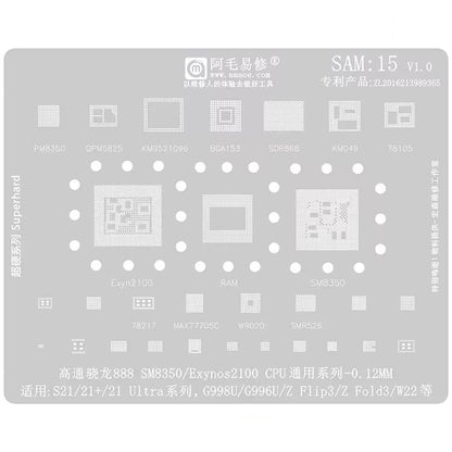 AMAOE For Samsung BGA Reballing Stencil Soldering Repair Tool