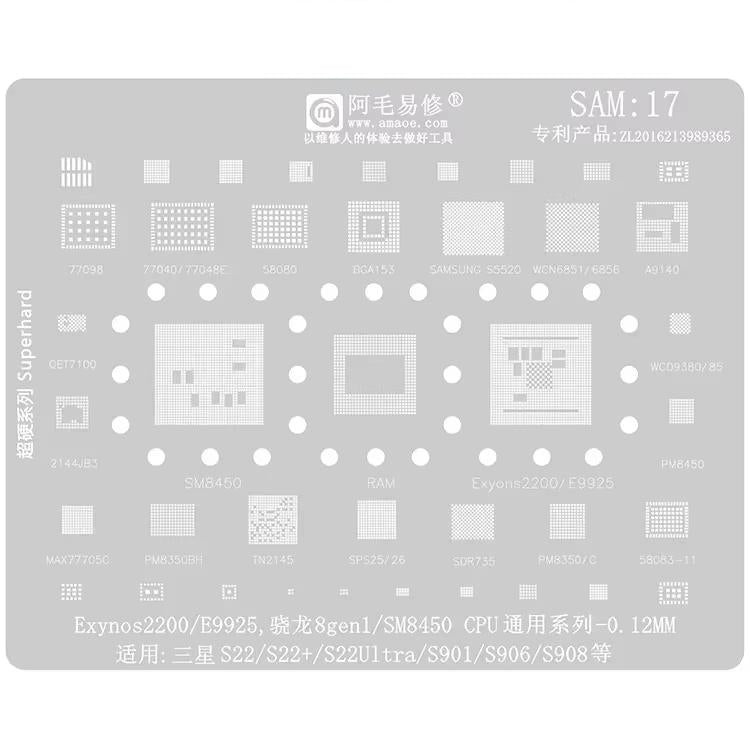 AMAOE For Samsung BGA Reballing Stencil Soldering Repair Tool