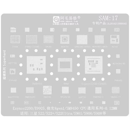 AMAOE For Samsung BGA Reballing Stencil Soldering Repair Tool