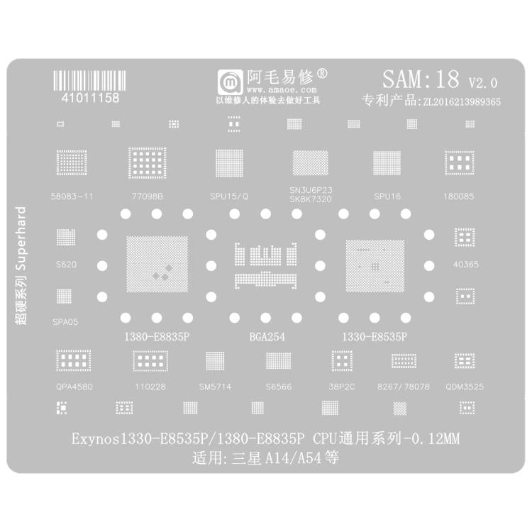 AMAOE For Samsung BGA Reballing Stencil Soldering Repair Tool