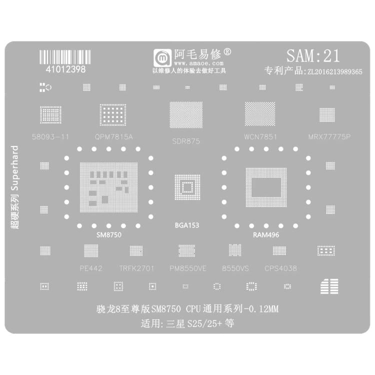 AMAOE For Samsung BGA Reballing Stencil Soldering Repair Tool