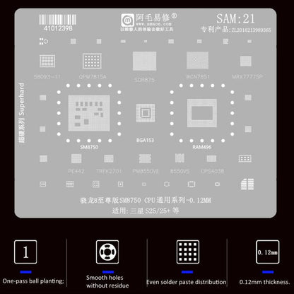 AMAOE For Samsung BGA Reballing Stencil Soldering Repair Tool