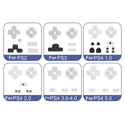 Gamepad Conductive Rubber Button Soft Pad, For PS2 10sets, For PS3 10sets, For PS4 10sets 1.0, For PS4 10sets 2.0, For PS4 10sets 3.0/4.0, For PS4 10sets 5.0