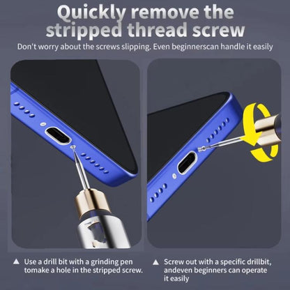 LAN RUI U8S Alloy Piercingand Sliding Drill Bit Kit, With Knife handle, With Grinding Pen