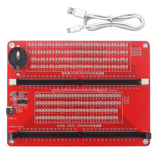 Desktop DDR5 UDIMM / RDIMM Server Memory Module Testing Tool With Indicator Light, 2 In 1