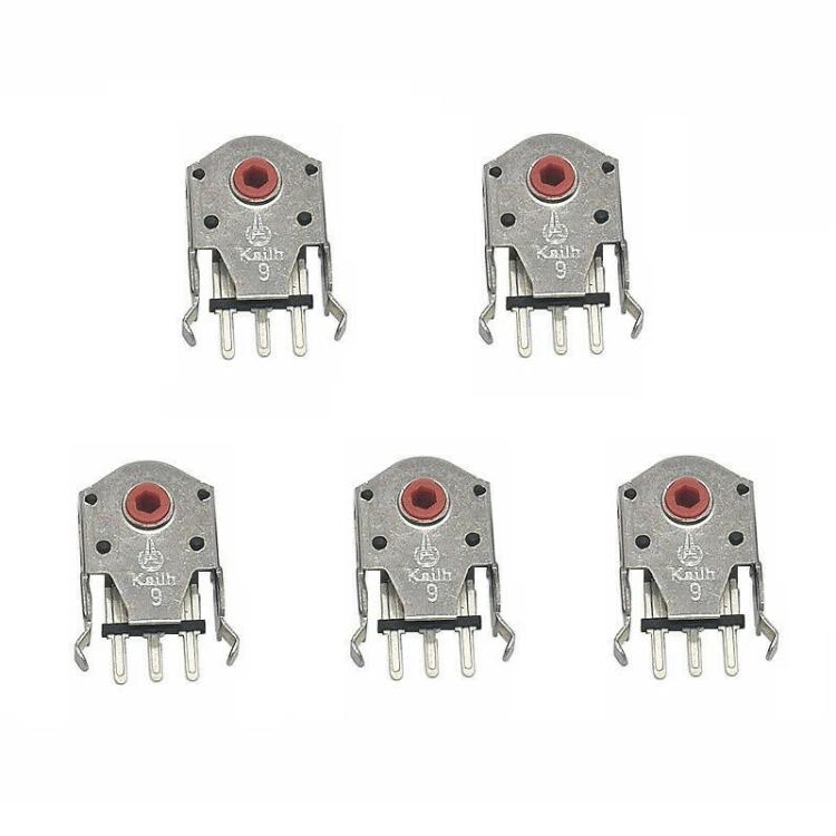 Kailh 5pcs Red Core Dustproof Mouse Scroll Wheel Encoder, 7mm, 9mm, 10mm, 11mm