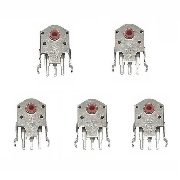 Kailh 5pcs Red Core Dustproof Mouse Scroll Wheel Encoder, 7mm, 9mm, 10mm, 11mm