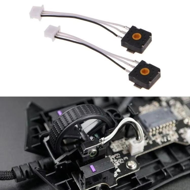 TTC Encoder Cable For Mouse Roller Mouse Repair Replacement Parts, Left Clip With Cable, Right Clip With Cable, Left Clip No Cable, Right Clip No Cable