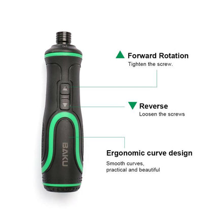 BAKU 41-In-1 Electric Screwdriver Set With USB-C Charging & Dual LED Lights For Home Repair, Electronics, BA-0001