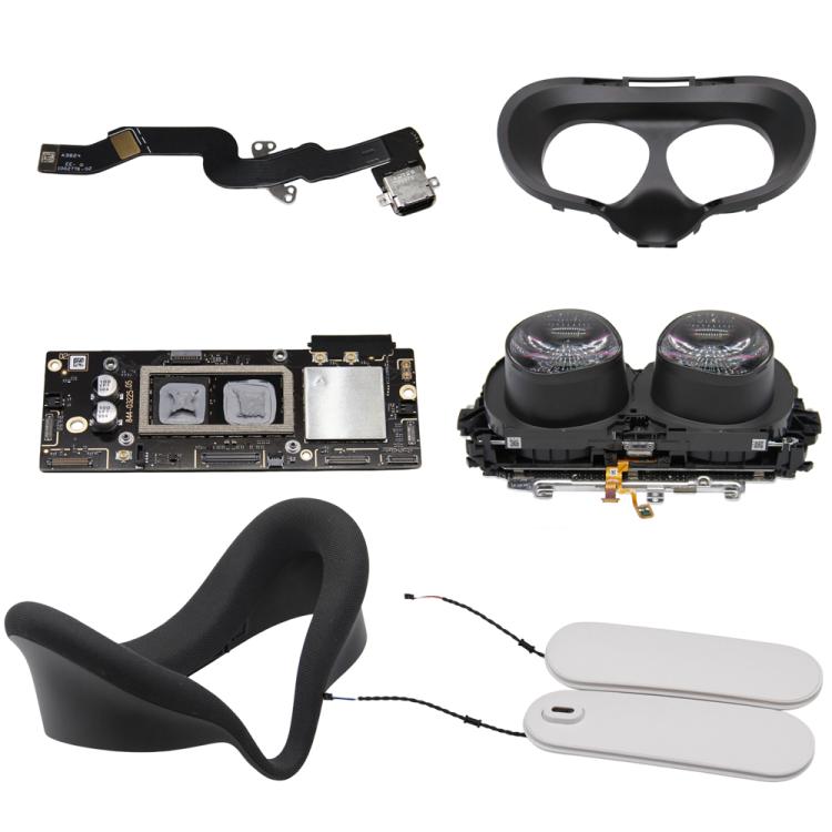 For Meta Quest 3S Repair Parts, Tail Plug Headphone Jack Flex Cable, Right Speaker, Left Speaker, Main Board 128GB, Internal Face Shell