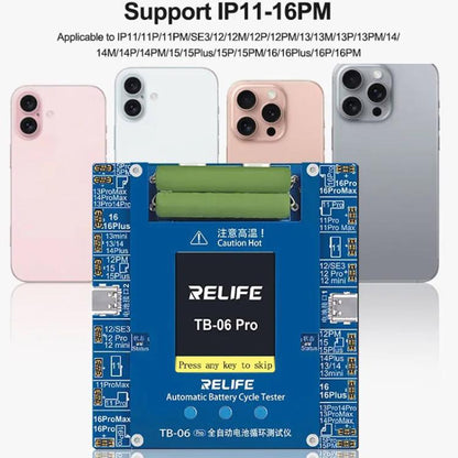 For IPhone 11-16 Series Fully Automatic Battery Cycle Tester With Dual-Channel Independent Battery Cycle Charging, EU Plug, TB-06 Pro
