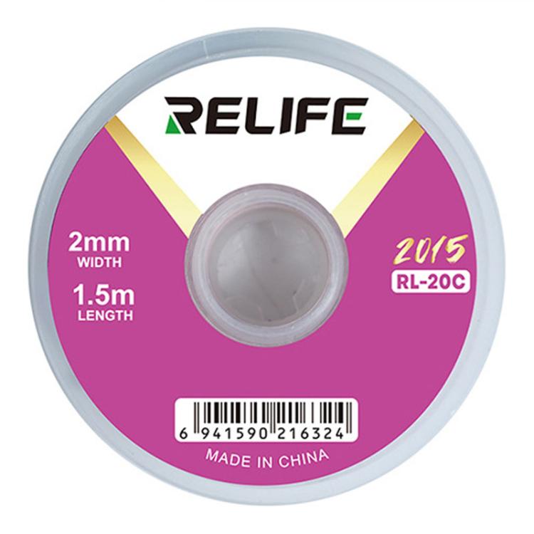 RELIFE RL-20C PCB Solder Cleaning Corrosion-Resistant Solder Removal Tape, 2mm x 1.5m, 2.5mm x 1.5m, 3mm x 1.5m, 3.5mm x 1.5m