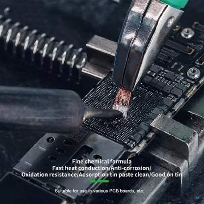 Powerful Solder Removal Tape Low Residue No-Clean Solder Removal Tape for Repair and Soldering, RELIFE 1.5mm x 2m, RELIFE 2mm x 2m, RELIFE 2.5mm x 2m, RELIFE 3mm x 2m, RELIFE 3.5mm x 2m