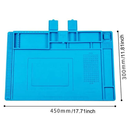Magnetic Silicone Soldering Mat Heat Resistant Work Mat for Electronics Repair  17.7 x 11.8 Inch