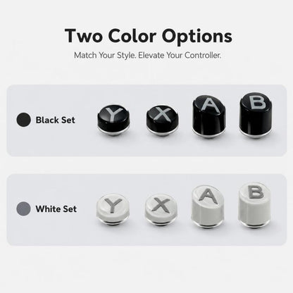 GuliKit NS62 Controller Keycap Set for KK3 / ES / TT Series Switch-Style Layout Replacement ABXY Buttons with Metal Keypuller, NS62 Gray, NS62 Black
