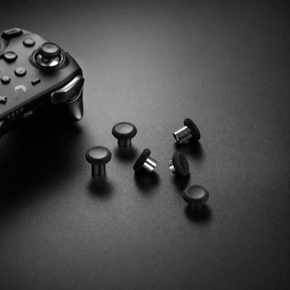 GuliKit NS34 King Kong Ring Thumbstick Kit 6-in-1 Replacement Joystick Caps with 3 Heights Compatible with GuliKit KingKong Controller Series, NS34 Black, NS34 Gray