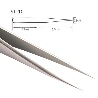 Stainless Steel Anti-Static Tweezers For Phone Repair Multi-Purpose Tweezers For Jewelry Picking & Bird Nest Cleaning, ST-10, ST-11, ST-12, ST-13, ST-14, ST-15, ST-16, ST-17, ST-18