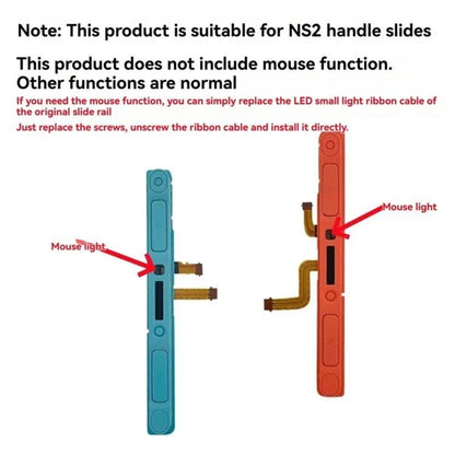 For Nintendo Switch 2 Joy-Con Controller Metal Slider Rail Replacement with Flex Cable, Left Side, Right Side, Left & Right