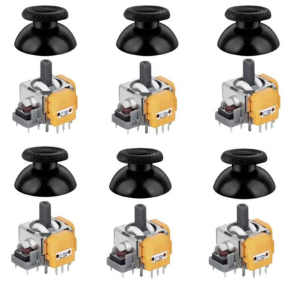 For PS5 Controller GINFULL Gen 4 Hall Effect Joystick Replacement 3D Analog Module & Cap, 1 Set, 4 Sets