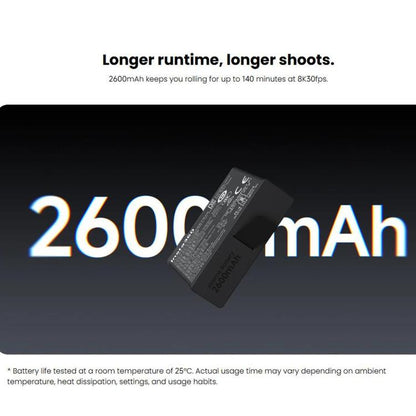 For Insta360 X6 Original Xtreme Battery 2600mAh, 2600mAh Xtreme Battery