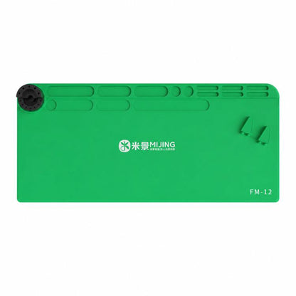 MIJING Heat Resistant Silicone Soldering Mat Anti-Static Electronics Repair Work Pad, 79x30cm Green, 45x28cm Green, 45x28cm Gray