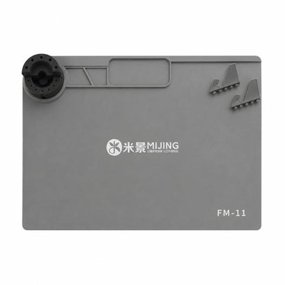 MIJING Heat Resistant Silicone Soldering Mat Anti-Static Electronics Repair Work Pad, 79x30cm Green, 45x28cm Green, 45x28cm Gray