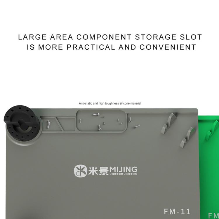 MIJING Heat Resistant Silicone Soldering Mat Anti-Static Electronics Repair Work Pad, 79x30cm Green, 45x28cm Green, 45x28cm Gray