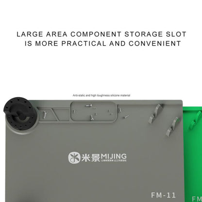 MIJING Heat Resistant Silicone Soldering Mat Anti-Static Electronics Repair Work Pad, 79x30cm Green, 45x28cm Green, 45x28cm Gray
