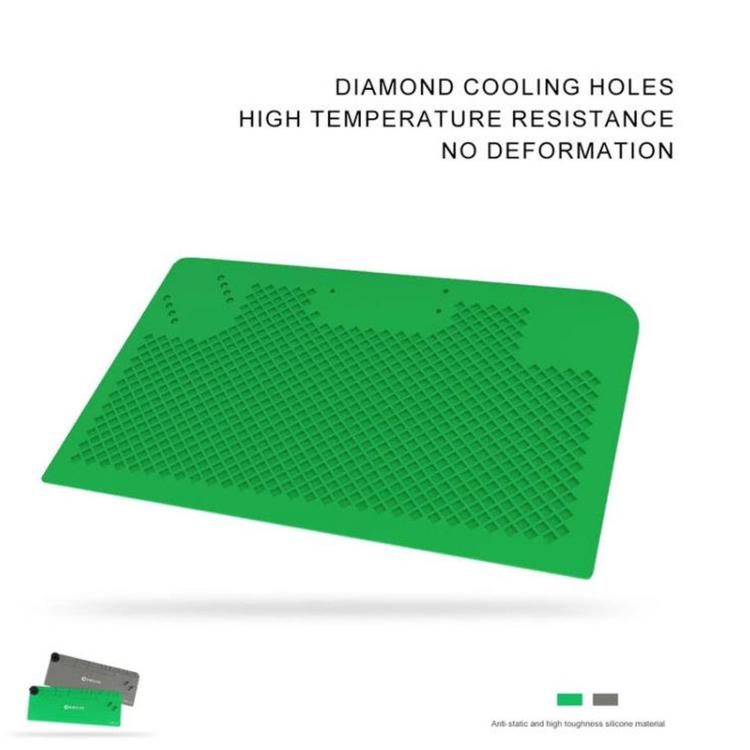 MIJING Heat Resistant Silicone Soldering Mat Anti-Static Electronics Repair Work Pad, 79x30cm Green, 45x28cm Green, 45x28cm Gray
