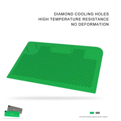 MIJING Heat Resistant Silicone Soldering Mat Anti-Static Electronics Repair Work Pad, 79x30cm Green, 45x28cm Green, 45x28cm Gray