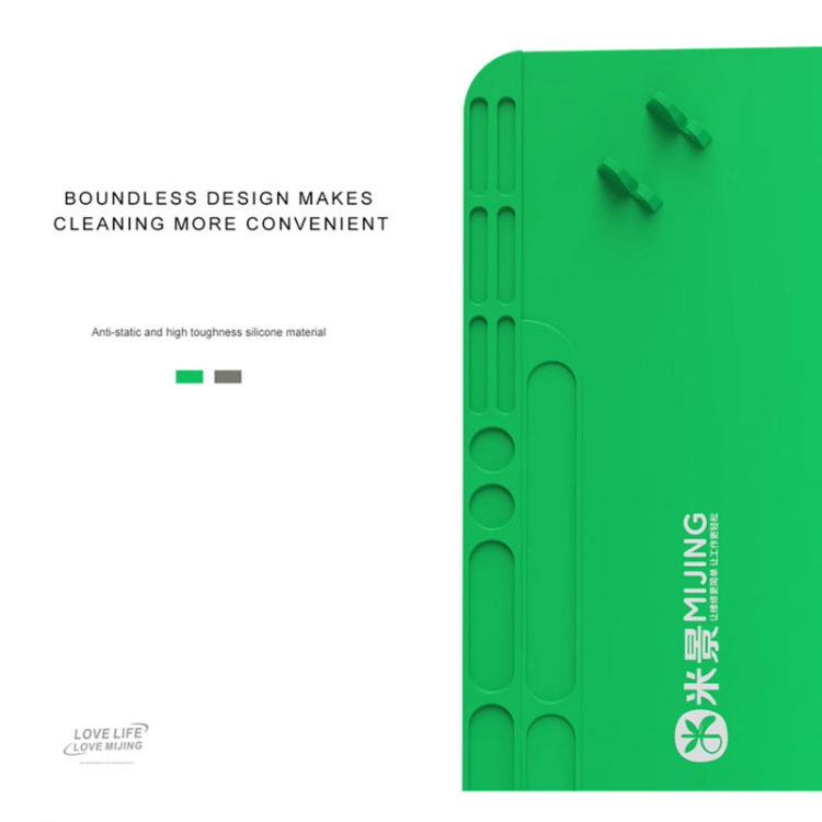 MIJING Heat Resistant Silicone Soldering Mat Anti-Static Electronics Repair Work Pad, 79x30cm Green, 45x28cm Green, 45x28cm Gray