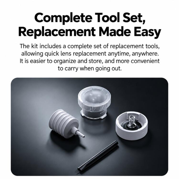 For Insta360 X6 Replacement Double Lens Kit Optical Glass Lens Repair Set with Disassembly Tool