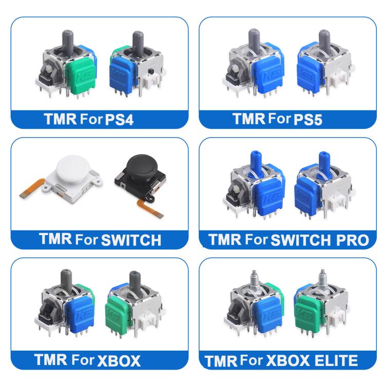 TMR Electromagnetic 3D Joystick Analog Sensor Module Replacement, 10 PCS/Box For PS5, 10 PCS/Box For PS4, 10 PCS/Box For XBOX, 10 PCS/Box For Nintendo Switch PRO, 10 PCS/Box For Nintendo Switch Joycon Black, 10 PCS/Box For Nintendo Switch Joycon White