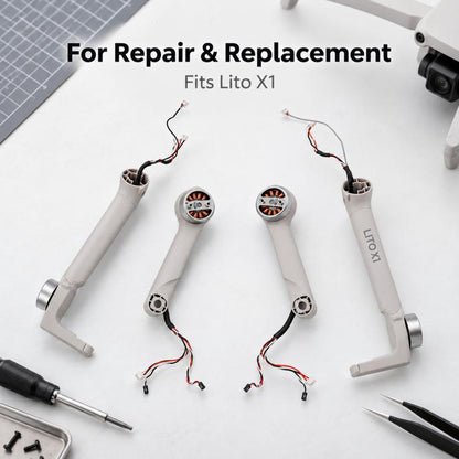 For DJI Lito X1 Drone Arm Replacement Repair Part, Front-left, Front-right, Rear-left, Rear-right, Full Set