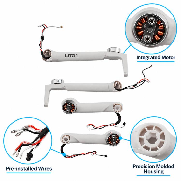 For DJI Lito 1 Replacement Arm for Repair / Disassembly, Front-left, Front-right, Rear-left, Rear-right