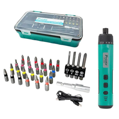 High Torque Rechargeable Wireless Electric Screwdriver Set With Light & Power Indicator, PT-1366U