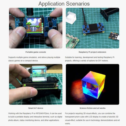 1.3 inch LCD Game Console For Raspberry Pi 240x240 Resolution Integrated ST7789 Driver Chip SPI Communication, WAVESHARE 29421, WAVESHARE 29422