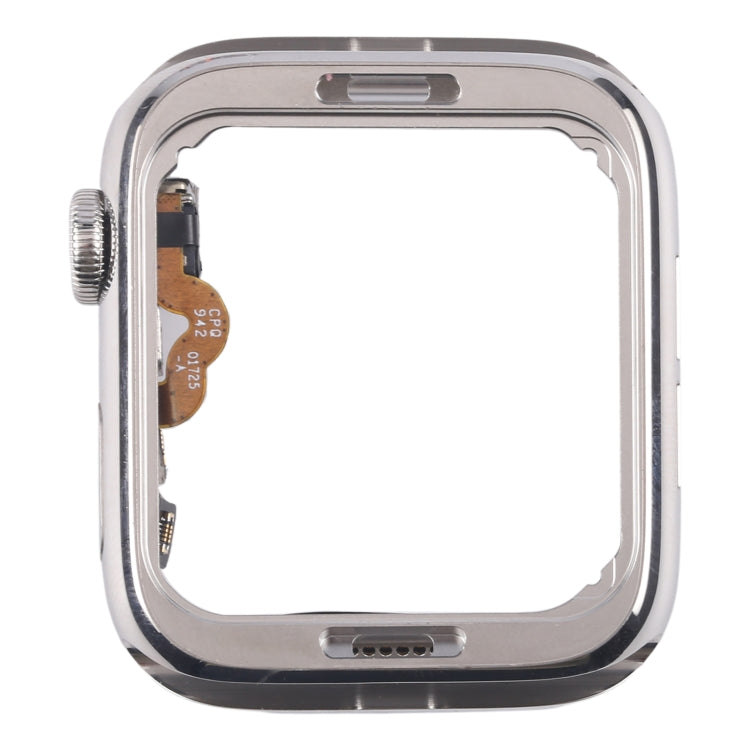 For Apple Watch Series 5 44mm LTE Stainless Steel Middle Frame Bezel Plate with Crown Spin Axis Flex Cable, For Apple Watch Series 5 44mm LTE(Stainless Steel)